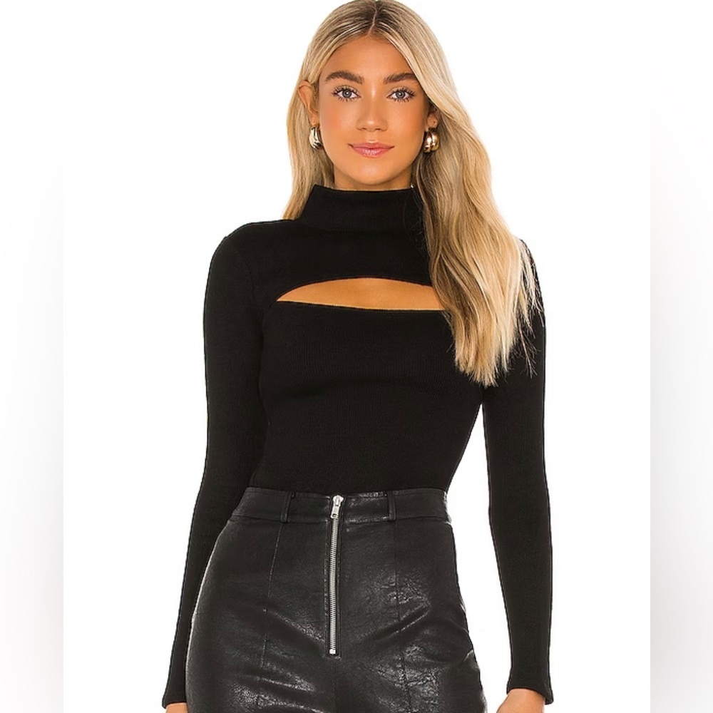 XXS Viana Sweater Top in Black 
Lovers and Friends from Revolve NWT